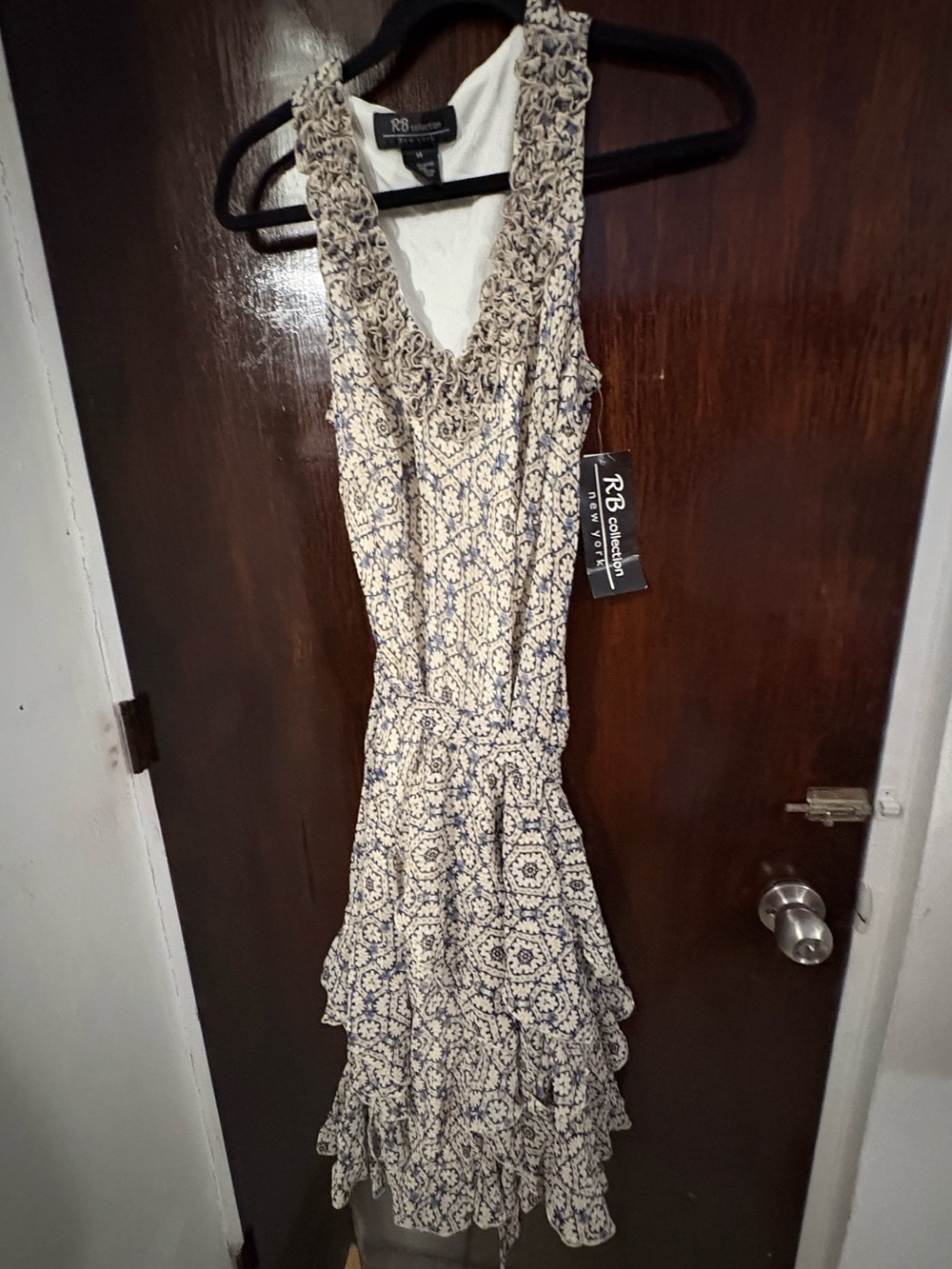 Bundle 3 for $25. NWT Printed Sleeveless Ruffled Midi Dress. Size 14.